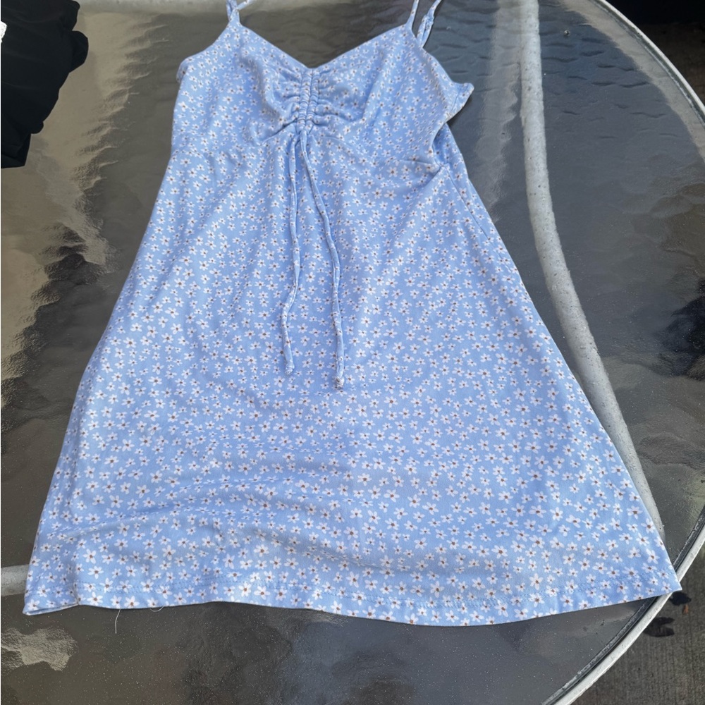 Altar'd State Light Blue Floral Mini Slip Dress